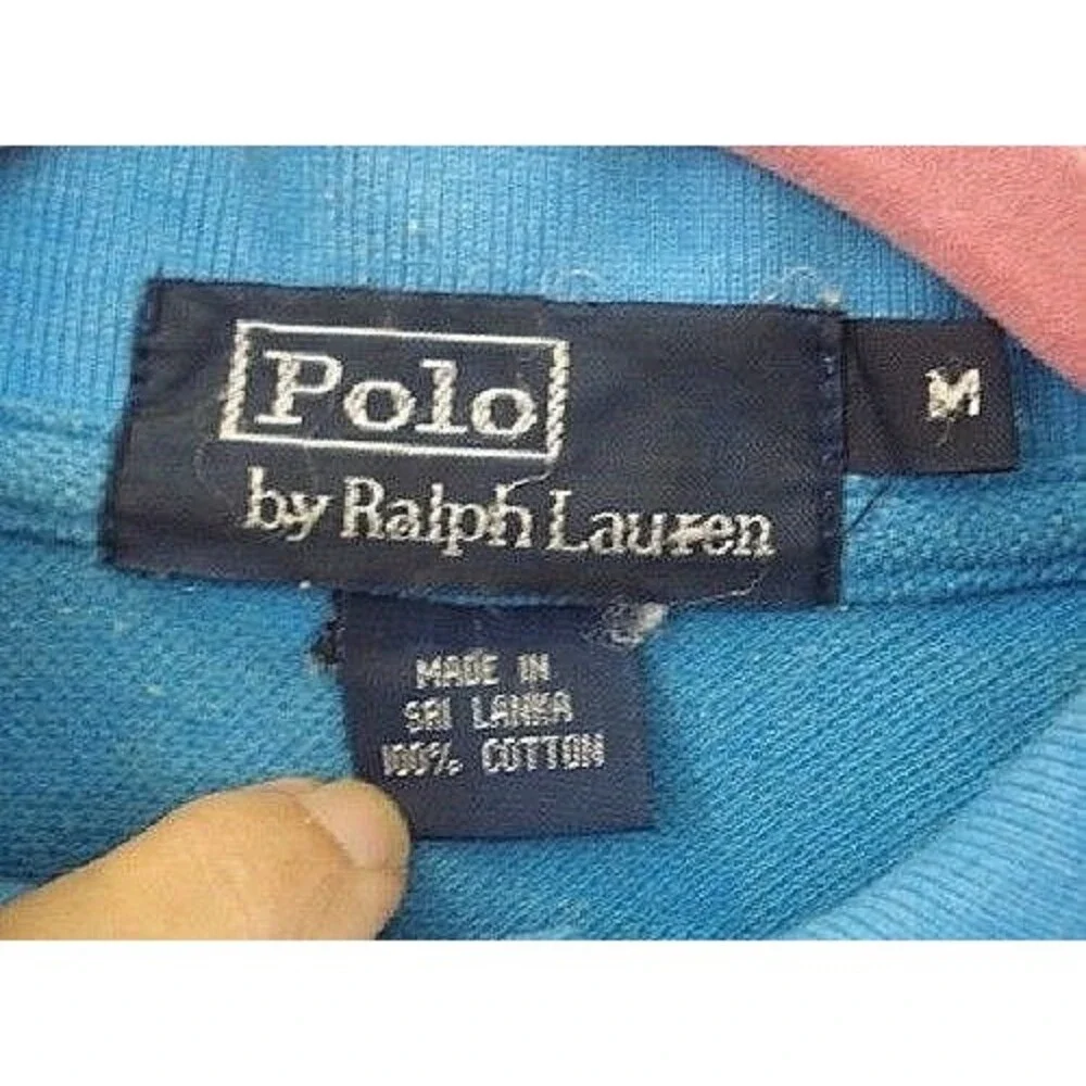 Polo Ralph Lauren Big Pony Polo Shirt Blue Black Black Embroidered Logo M
